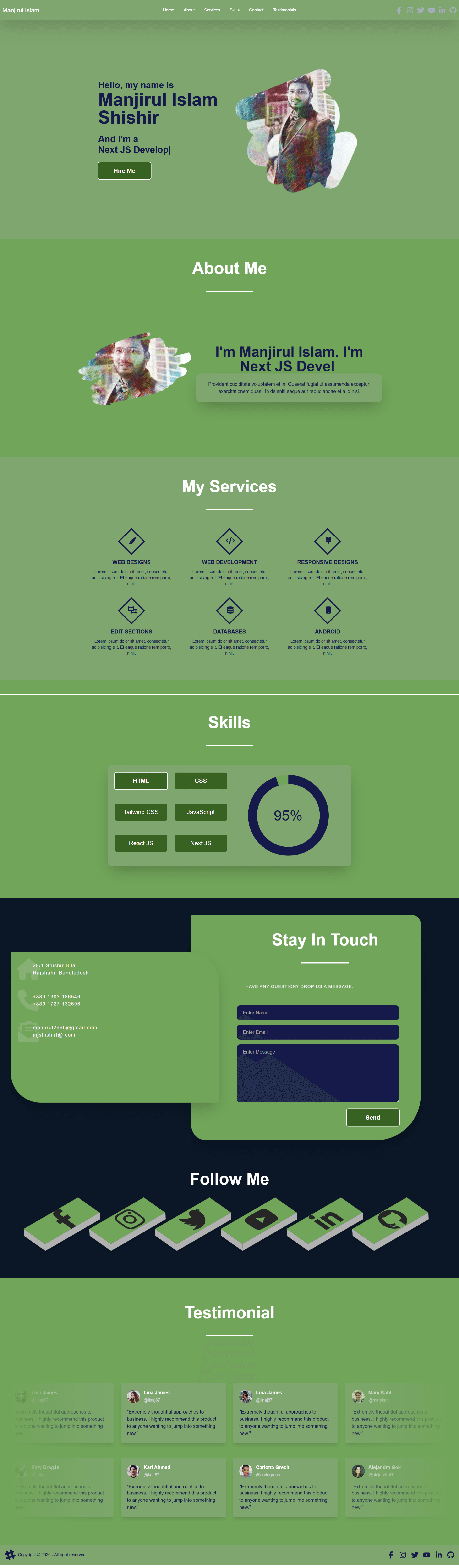 Simple Next.js Portfolio Project