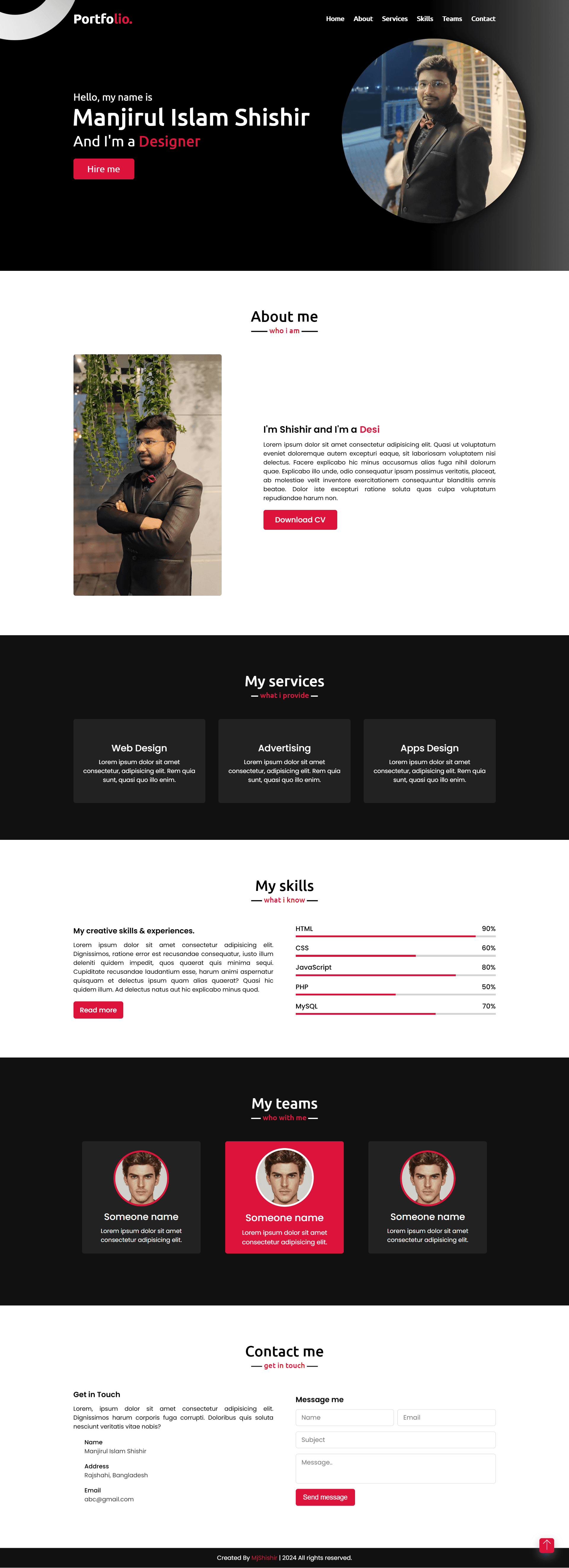Protfolio - Modern Web Portfolio