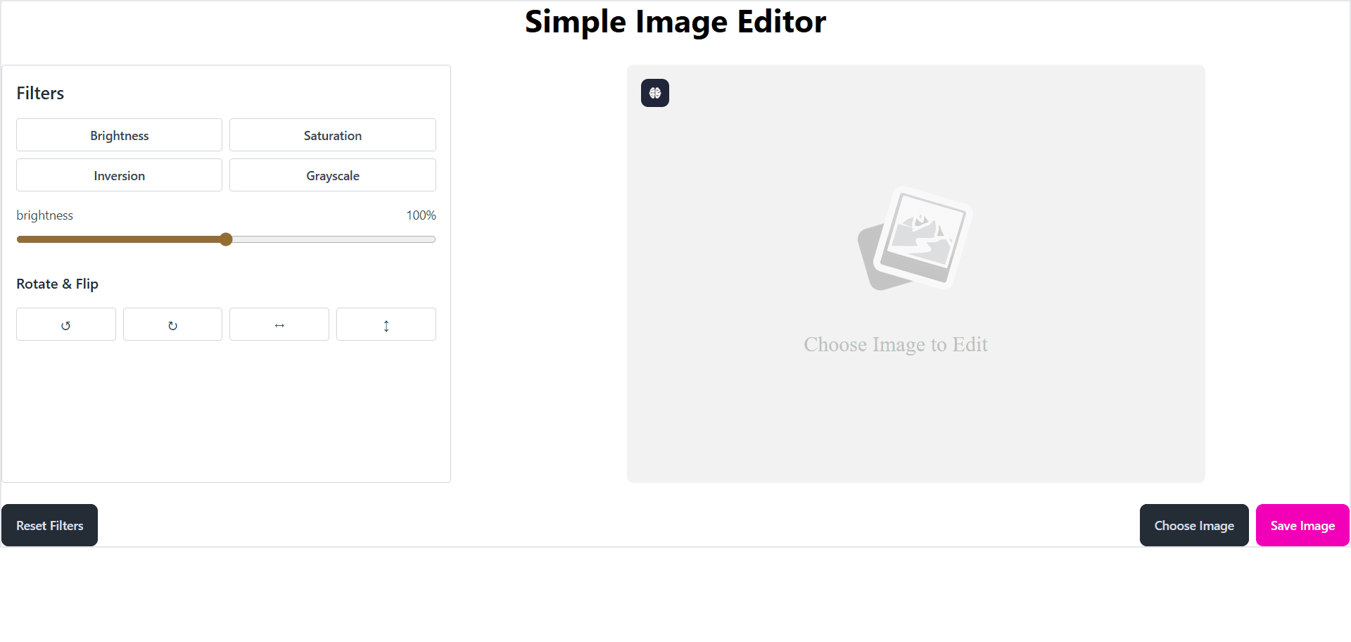 Simple Photo Editing App